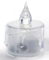 LED Tea Lights Candle (Diwali Diya) – Flameless, Crystal Design, Battery-Operated-12 Pcs